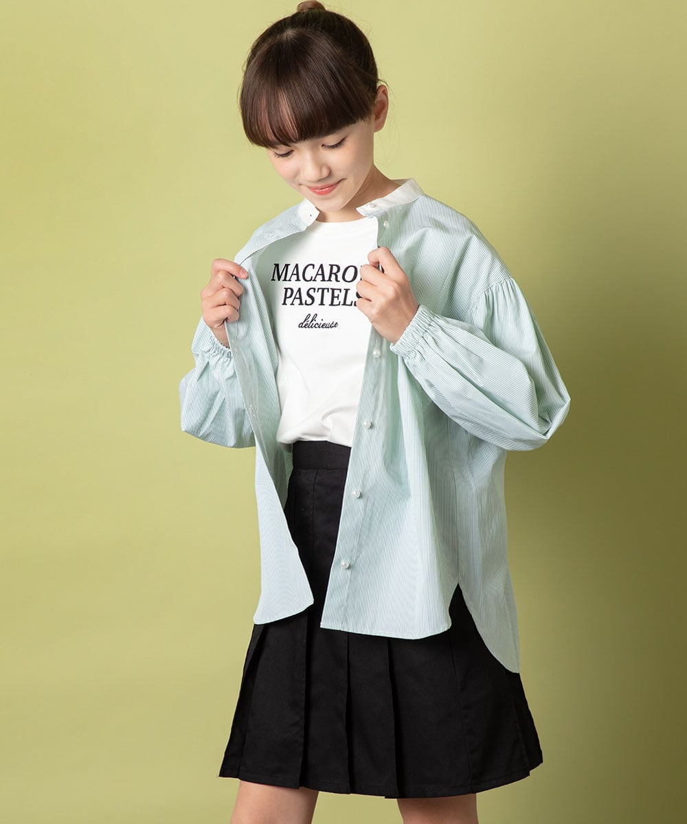 KJKET30024 a.v.v KIDS(アー・ヴェ・ヴェ) 【キラピチ4月号掲載商品】[140-150]ロゴアソートロンT ホワイト
