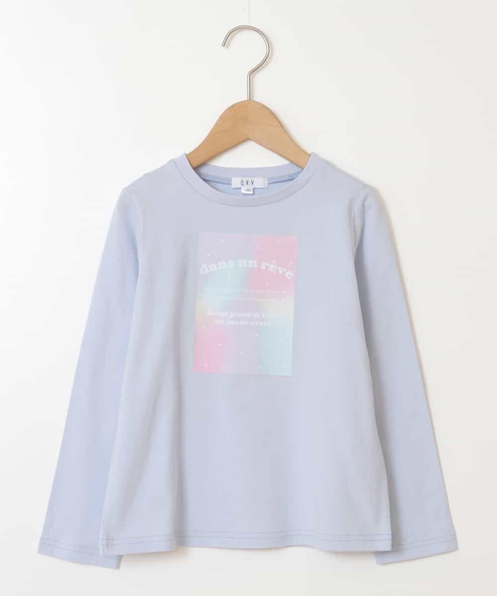 KJKET30024 a.v.v KIDS(アー・ヴェ・ヴェ) 【キラピチ4月号掲載商品】[140-150]ロゴアソートロンT ライトブルー