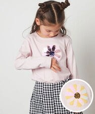 KJKET31024 a.v.v KIDS(アー・ヴェ・ヴェ) [140-150]トゥインクルスパンコールロンT 【WEB限定カラー】ピンク