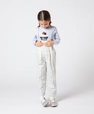 KJKET31024 a.v.v KIDS(アー・ヴェ・ヴェ) [140-150]トゥインクルスパンコールロンT ラベンダー