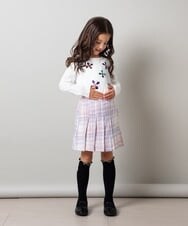 KJKET31024 a.v.v KIDS(アー・ヴェ・ヴェ) [140-150]トゥインクルスパンコールロンT ラベンダー