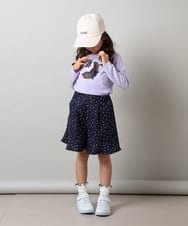 KJKET31024 a.v.v KIDS(アー・ヴェ・ヴェ) [140-150]トゥインクルスパンコールロンT ラベンダー