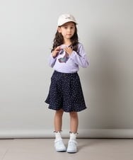 KJKET31024 a.v.v KIDS(アー・ヴェ・ヴェ) [140-150]トゥインクルスパンコールロンT ラベンダー