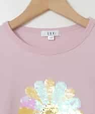 KJKET31024 a.v.v KIDS(アー・ヴェ・ヴェ) [140-150]トゥインクルスパンコールロンT 【WEB限定カラー】ピンク
