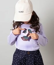 KJKEU31029 a.v.v KIDS(アー・ヴェ・ヴェ) [160]トゥインクルスパンコールロンT ライトブルー
