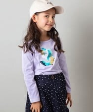 KJKEU31029 a.v.v KIDS(アー・ヴェ・ヴェ) [160]トゥインクルスパンコールロンT ライトブルー