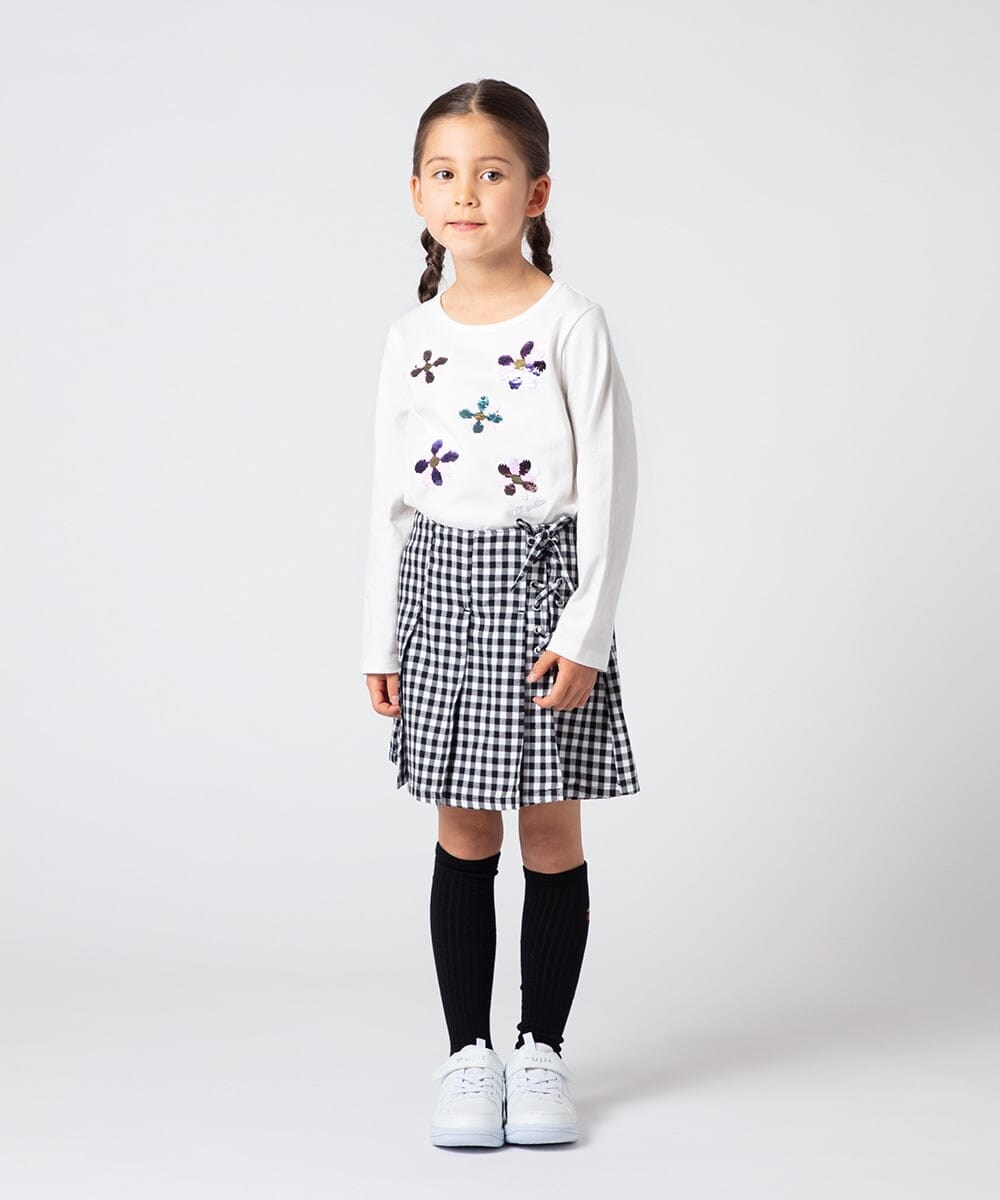 KJKEU31029 a.v.v KIDS(アー・ヴェ・ヴェ) [160]トゥインクルスパンコールロンT ライトブルー