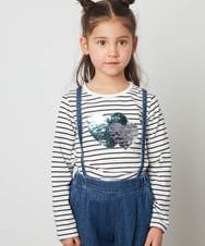 KJKEU31029 a.v.v KIDS(アー・ヴェ・ヴェ) [160]トゥインクルスパンコールロンT ライトブルー