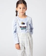 KJKEU31029 a.v.v KIDS(アー・ヴェ・ヴェ) [160]トゥインクルスパンコールロンT ライトブルー