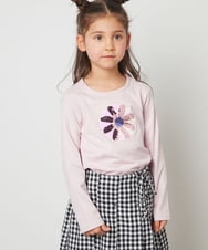 KJKEU31029 a.v.v KIDS(アー・ヴェ・ヴェ) [160]トゥインクルスパンコールロンT ライトブルー