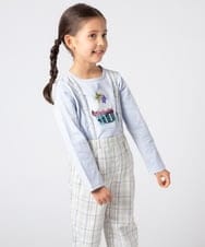 KJKEU31029 a.v.v KIDS(アー・ヴェ・ヴェ) [160]トゥインクルスパンコールロンT ライトブルー
