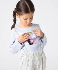 KJKEU31029 a.v.v KIDS(アー・ヴェ・ヴェ) [160]トゥインクルスパンコールロンT ライトブルー
