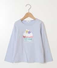 KJKEU31029 a.v.v KIDS(アー・ヴェ・ヴェ) [160]トゥインクルスパンコールロンT ライトブルー