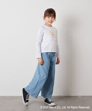 KJKEV80029 a.v.v KIDS(アー・ヴェ・ヴェ) [100-140]【すみっコぐらし】バックフリルＴシャツ ホワイト