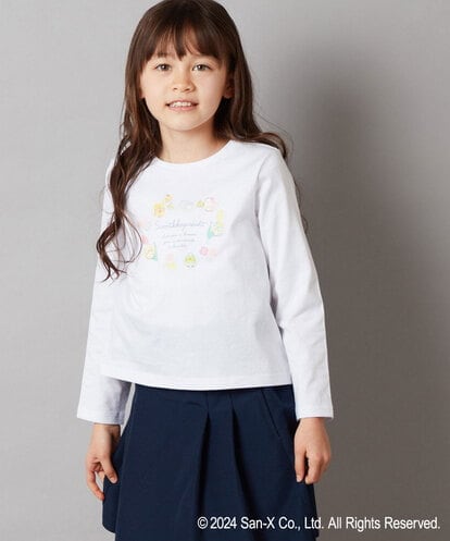 KJKEV81029 a.v.v KIDS [100-140]【すみっコぐらし】バックリボンＴシャツ