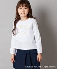 KJKEV81029 a.v.v KIDS(アー・ヴェ・ヴェ) [100-140]【すみっコぐらし】バックリボンＴシャツ ホワイト