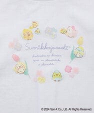 KJKEV81029 a.v.v KIDS(アー・ヴェ・ヴェ) [100-140]【すみっコぐらし】バックリボンＴシャツ ホワイト