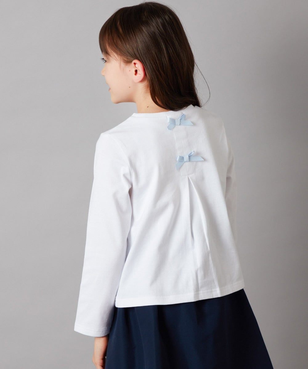 KJKEV81029 a.v.v KIDS(アー・ヴェ・ヴェ) [100-140]【すみっコぐらし】バックリボンＴシャツ ホワイト