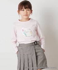 KJKEV82029 a.v.v KIDS(アー・ヴェ・ヴェ) [100-140]【すみっコぐらし】スパンコールＴシャツ ピンク