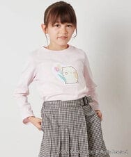 KJKEV82029 a.v.v KIDS(アー・ヴェ・ヴェ) [100-140]【すみっコぐらし】スパンコールＴシャツ ピンク