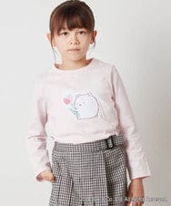 KJKEV82029 a.v.v KIDS(アー・ヴェ・ヴェ) [100-140]【すみっコぐらし】スパンコールＴシャツ ピンク