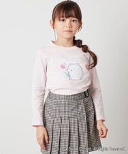 KJKEV82029 a.v.v KIDS(アー・ヴェ・ヴェ) [100-140]【すみっコぐらし】スパンコールＴシャツ ピンク