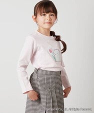 KJKEV82029 a.v.v KIDS(アー・ヴェ・ヴェ) [100-140]【すみっコぐらし】スパンコールＴシャツ ピンク