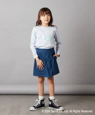 KJKEV82029 a.v.v KIDS(アー・ヴェ・ヴェ) [100-140]【すみっコぐらし】スパンコールＴシャツ ライトブルー