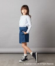 KJKEV82029 a.v.v KIDS(アー・ヴェ・ヴェ) [100-140]【すみっコぐらし】スパンコールＴシャツ ライトブルー