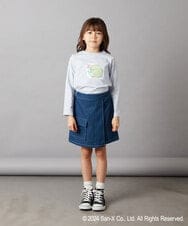 KJKEV82029 a.v.v KIDS(アー・ヴェ・ヴェ) [100-140]【すみっコぐらし】スパンコールＴシャツ ライトブルー