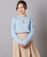 KJKEW30024 a.v.v KIDS(アー・ヴェ・ヴェ) [140-150]モチーフプリントロンＴ ライトブルー