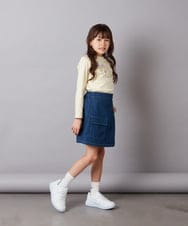 KJKEW30024 a.v.v KIDS(アー・ヴェ・ヴェ) [140-150]モチーフプリントロンＴ ライトブルー