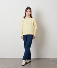 KJKEW36034 a.v.v KIDS(アー・ヴェ・ヴェ) [140-150]ショートスウェット ライトイエロー