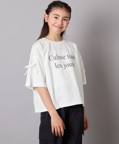 KJKFA14034 a.v.v KIDS [130]袖スリットロゴTシャツ