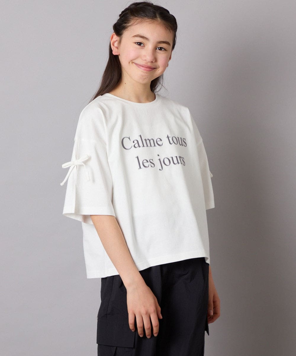 KJKFA14034 a.v.v KIDS [130]袖スリットロゴTシャツ