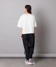 KJKFA14034 a.v.v KIDS(アー・ヴェ・ヴェ) 【接触冷感/ジメジメ対策】[130]袖スリットロゴTシャツ ホワイト