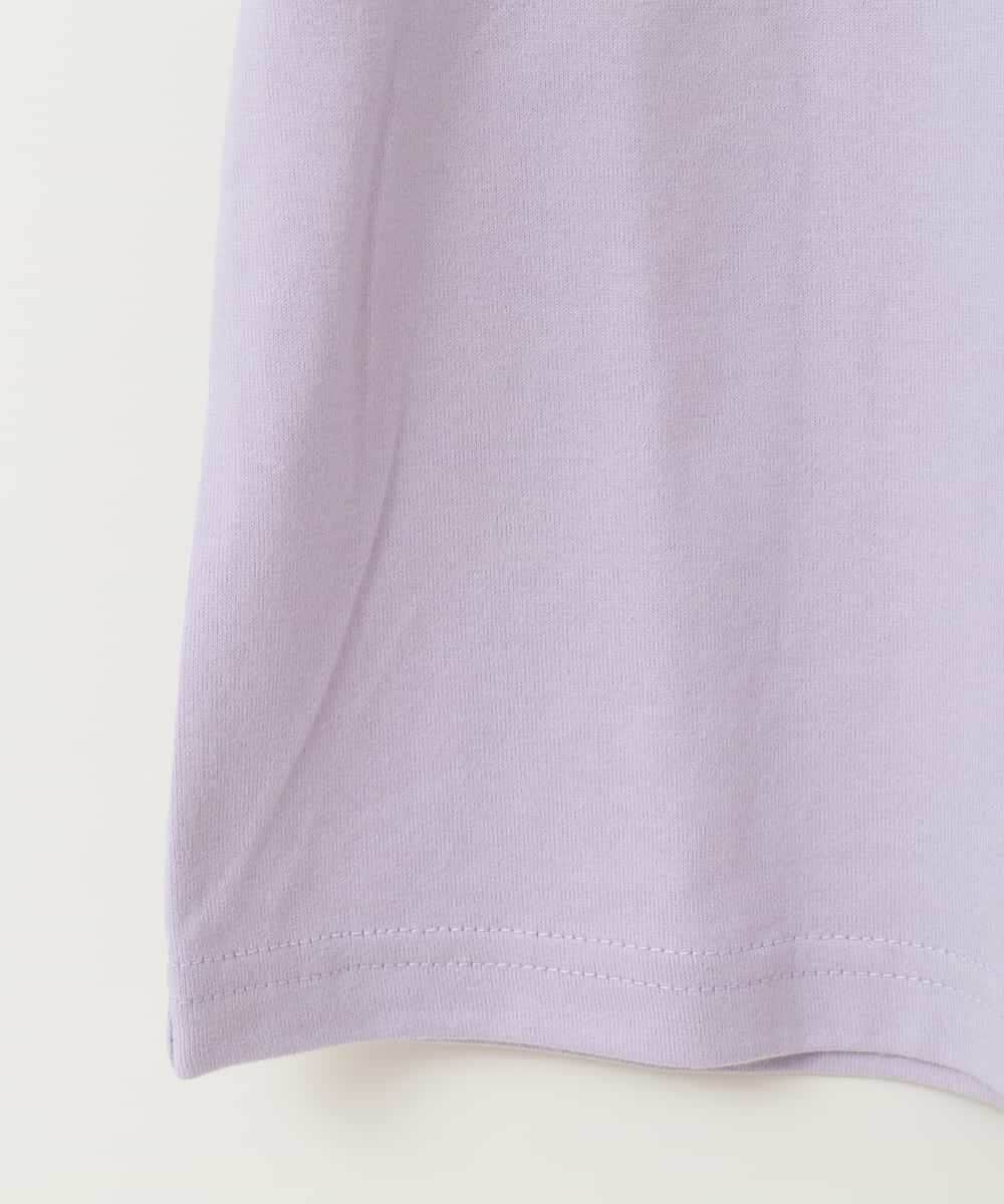 KJKFA49024 a.v.v KIDS(アー・ヴェ・ヴェ) [100-130]ソデレースアップＴシャツ ラベンダー