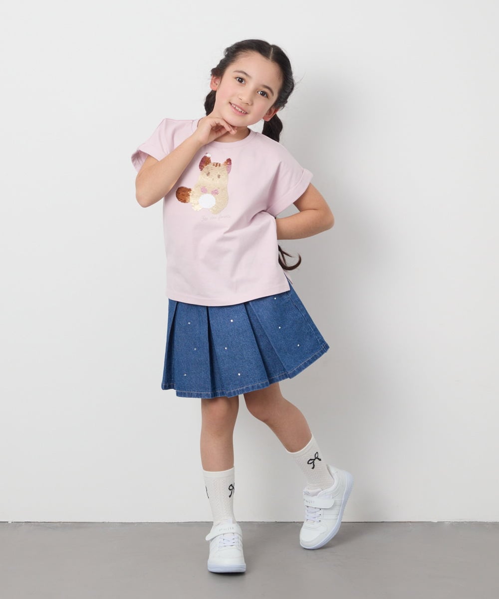 KJKFB04029 a.v.v KIDS(アー・ヴェ・ヴェ) [140-150]モチーフアソートTシャツ ライトブルー