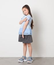 KJKFB06029 a.v.v KIDS(アー・ヴェ・ヴェ) [140]チュールドッキングリボンTシャツ ラベンダー