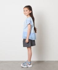 KJKFB06029 a.v.v KIDS(アー・ヴェ・ヴェ) [140]チュールドッキングリボンTシャツ ラベンダー