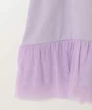 KJKFB06029 a.v.v KIDS(アー・ヴェ・ヴェ) [140]チュールドッキングリボンTシャツ ラベンダー
