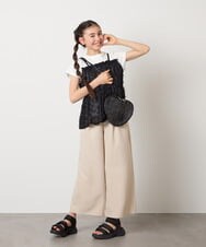KJKFB07039 a.v.v KIDS(アー・ヴェ・ヴェ) [140-150]シフォンキャミドッキングトップス アイボリー