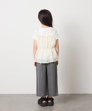 KJKFB07039 a.v.v KIDS(アー・ヴェ・ヴェ) [140-150]シフォンキャミドッキングトップス アイボリー