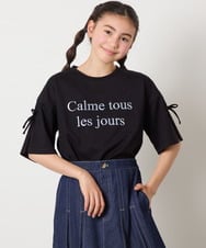 KJKFB14034 a.v.v KIDS(アー・ヴェ・ヴェ) [140-150]袖スリットロゴTシャツ ホワイト