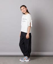 KJKFB14034 a.v.v KIDS(アー・ヴェ・ヴェ) [140-150]袖スリットロゴTシャツ ホワイト