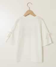 KJKFB14034 a.v.v KIDS(アー・ヴェ・ヴェ) [140-150]袖スリットロゴTシャツ ホワイト