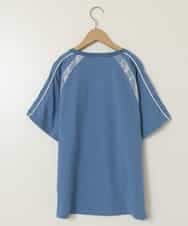 KJKFB41034 a.v.v KIDS(アー・ヴェ・ヴェ) [140-150]レースキリカエゲーミングＴシャツ ブルー