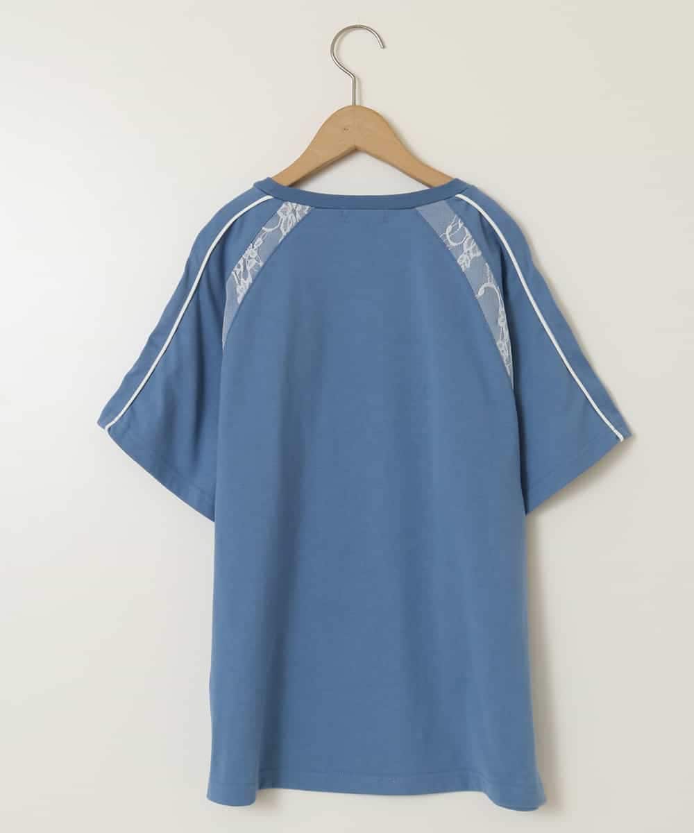 KJKFB41034 a.v.v KIDS(アー・ヴェ・ヴェ) [140-150]レースキリカエゲーミングＴシャツ ブルー