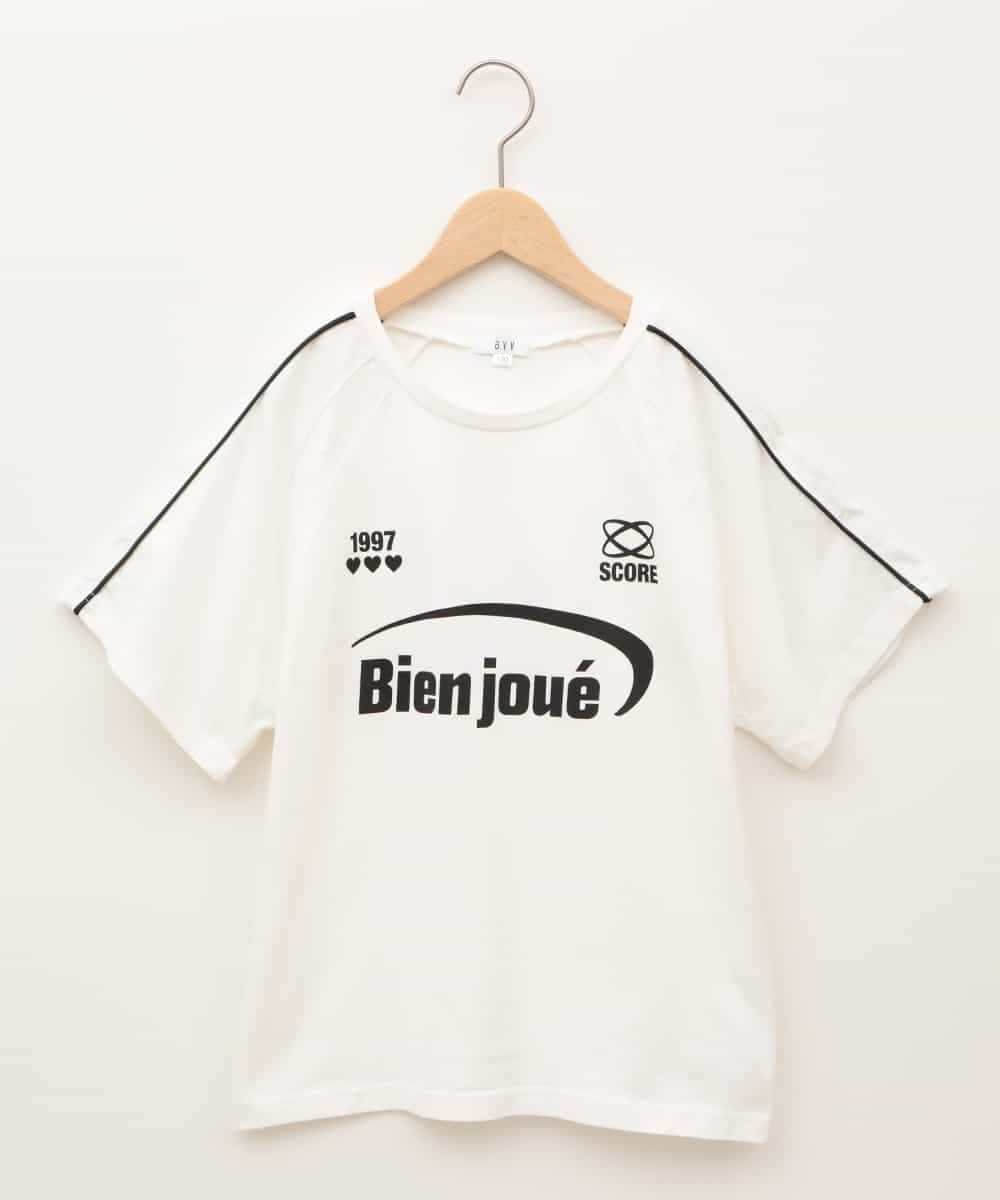 KJKFB41034 a.v.v KIDS(アー・ヴェ・ヴェ) [140-150]レースキリカエゲーミングＴシャツ ホワイト