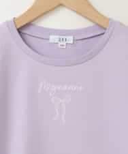 KJKFB49029 a.v.v KIDS(アー・ヴェ・ヴェ) [140-150]ソデレースアップＴシャツ ラベンダー